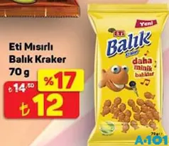 ETİ MISIRLI BALIK KRAKER 70 G